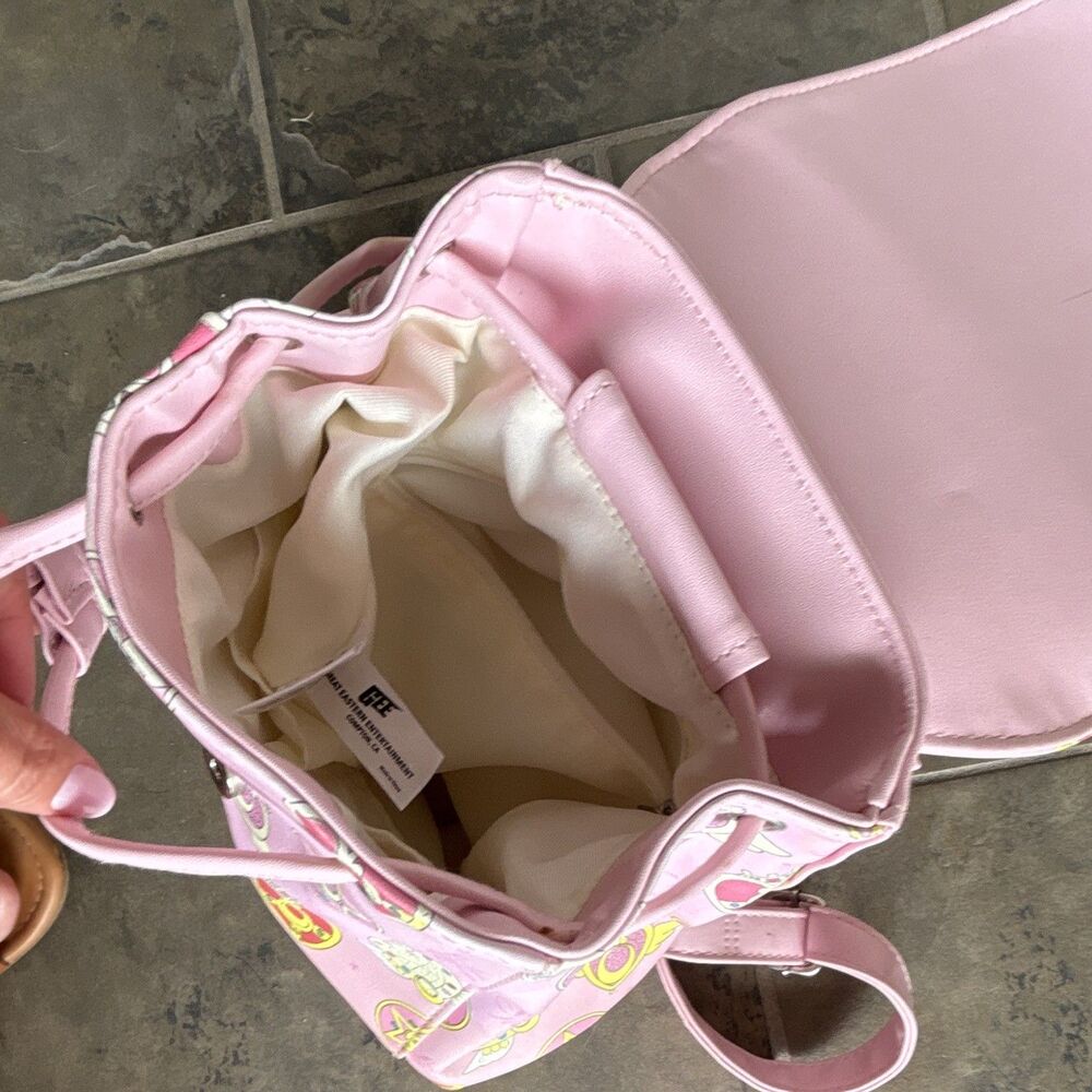 Sailor Moon Pink Faux Leather Backpack Purse Adjustable Straps Pockets - Picture 6 of 6